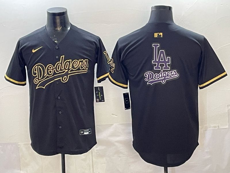 2026 Men Nike Los Angeles Dodgers Blank black gold Game MLB Jersey 0022->los angeles dodgers->MLB Jersey